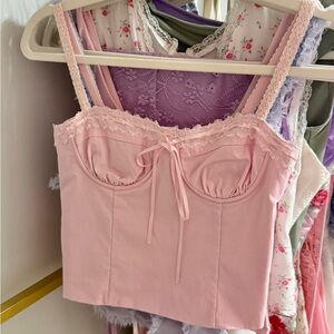 beverly lace trim corset top xs